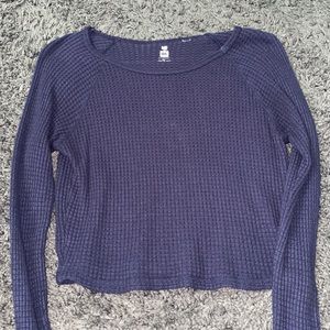 Pacsun navy blue sweater crop top